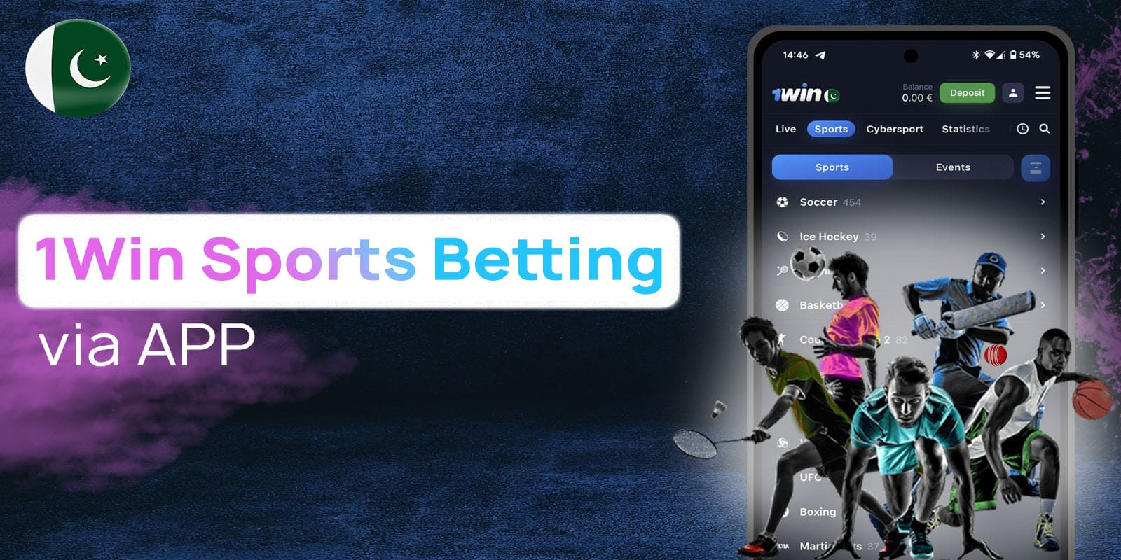 Betting on sports in the 1Win mobile app