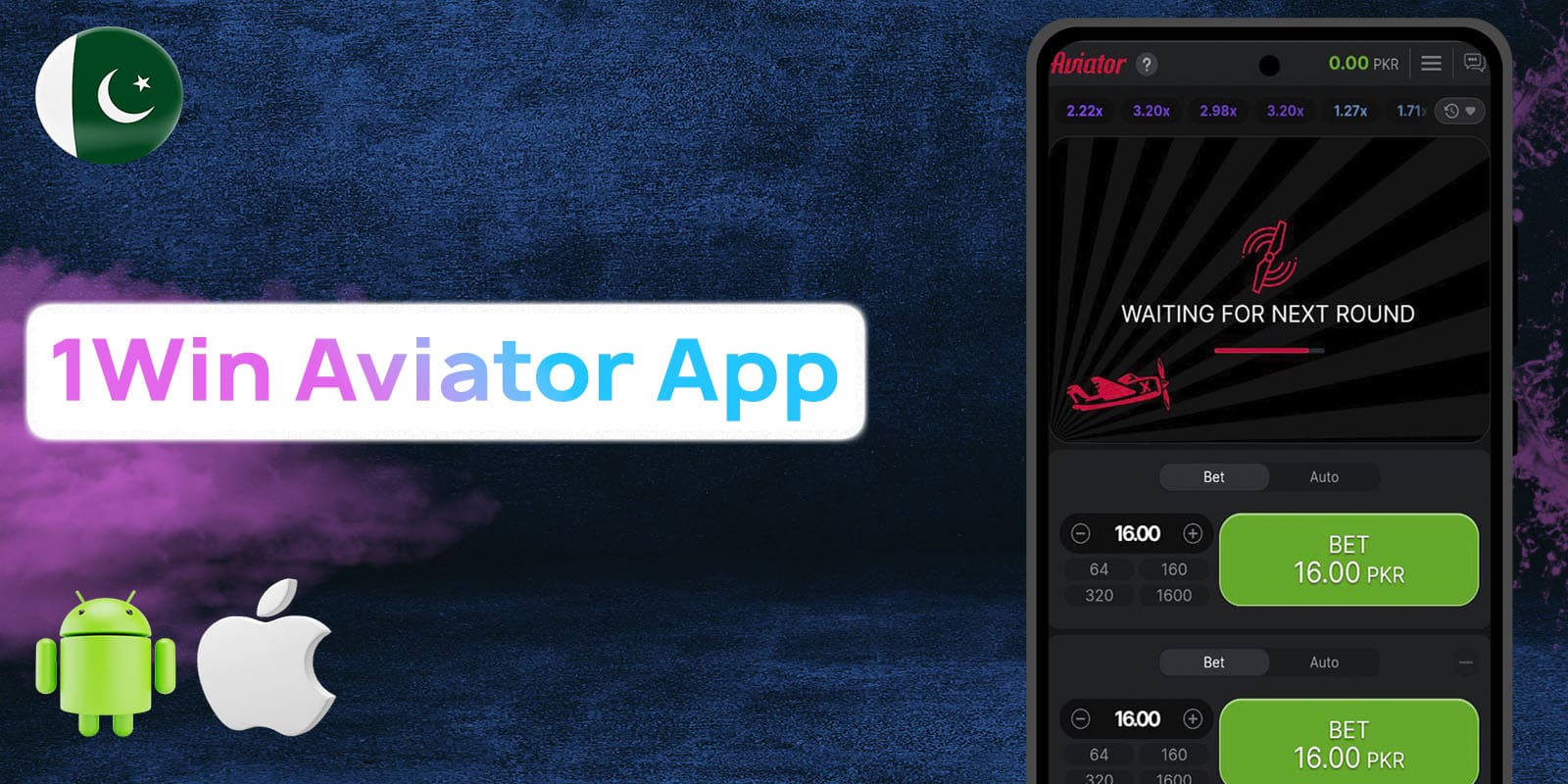 1Win Aviator app for Android and iOS devices