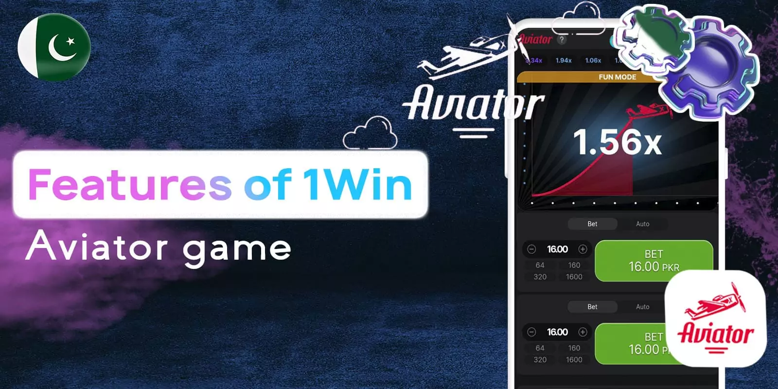 Exciting features of the 1 Win Aviator game