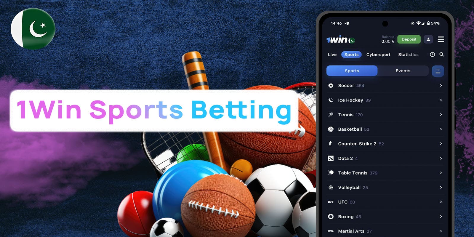 Sports betting on the 1win platform